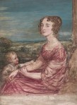 Mrs William Wilberforce and child, by John Linnell, 1824